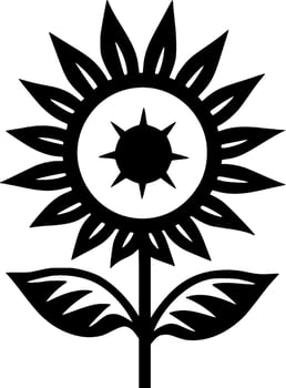 Flower - Minimalist and Flat Logo - Vector illustration