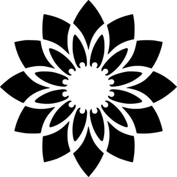 Flower, Minimalist and Simple Silhouette - Vector illustration