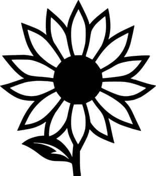 Flower - Minimalist and Flat Logo - Vector illustration