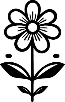 Flower - Minimalist and Flat Logo - Vector illustration