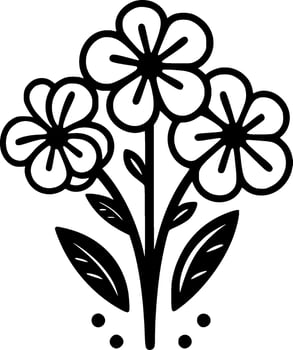 Flowers, Minimalist and Simple Silhouette - Vector illustration