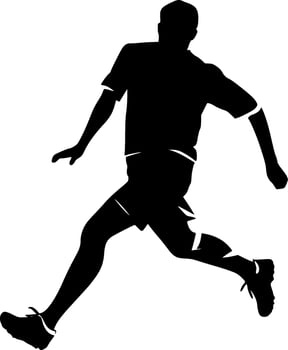 Football, Minimalist and Simple Silhouette - Vector illustration
