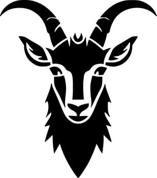 Goat - Minimalist and Flat Logo - Vector illustration