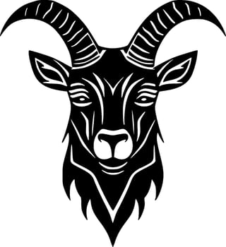 Goat - Minimalist and Flat Logo - Vector illustration
