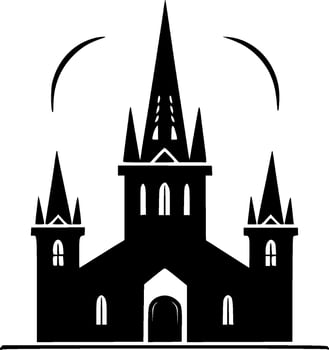 Gothic - Black and White Isolated Icon - Vector illustration