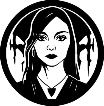 Gothic, Black and White Vector illustration