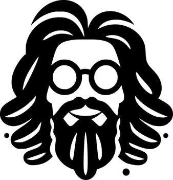 Hippy, Minimalist and Simple Silhouette - Vector illustration