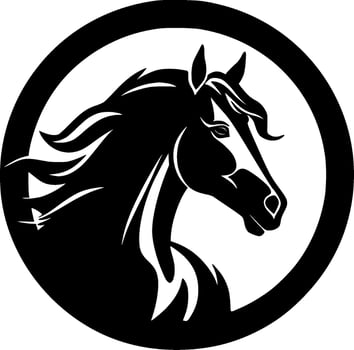 Horse, Minimalist and Simple Silhouette - Vector illustration
