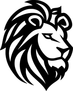 Lion - Minimalist and Flat Logo - Vector illustration