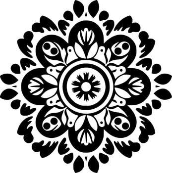 Mandala - Minimalist and Flat Logo - Vector illustration