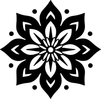 Mandala - Minimalist and Flat Logo - Vector illustration