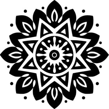 Mandala - Minimalist and Flat Logo - Vector illustration