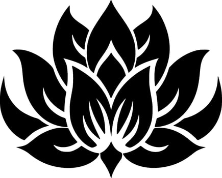 Mandala, Black and White Vector illustration