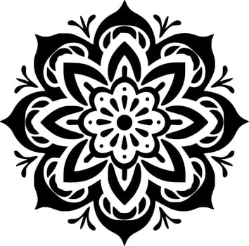 Mandala, Minimalist and Simple Silhouette - Vector illustration