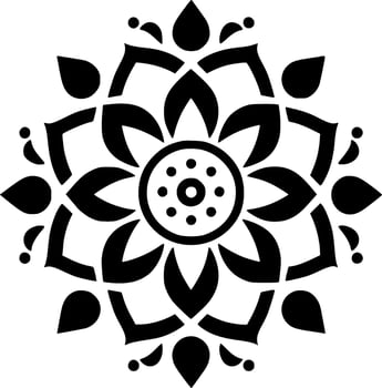 Mandala - Minimalist and Flat Logo - Vector illustration