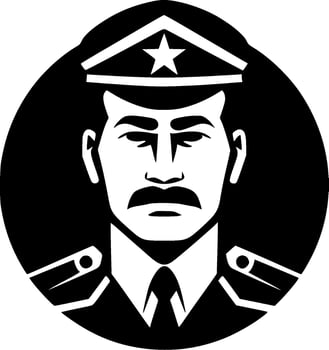 Military - Minimalist and Flat Logo - Vector illustration