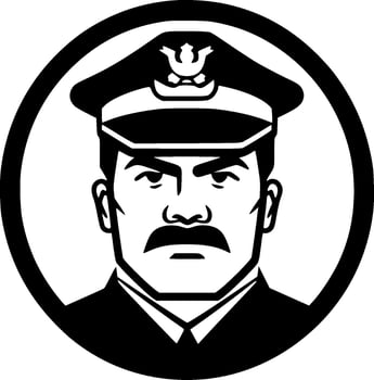 Military - Minimalist and Flat Logo - Vector illustration
