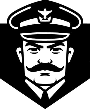 Military - Minimalist and Flat Logo - Vector illustration