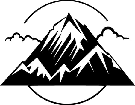 Mountain, Minimalist and Simple Silhouette - Vector illustration