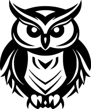 Owl, Minimalist and Simple Silhouette - Vector illustration