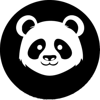 Panda - Minimalist and Flat Logo - Vector illustration