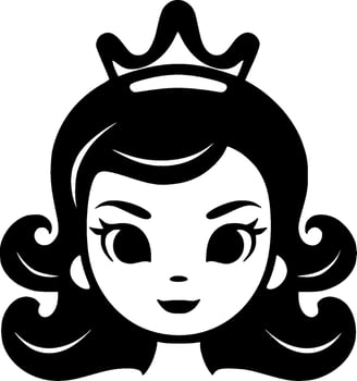 Princess, Minimalist and Simple Silhouette - Vector illustration