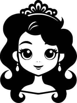 Princess, Minimalist and Simple Silhouette - Vector illustration