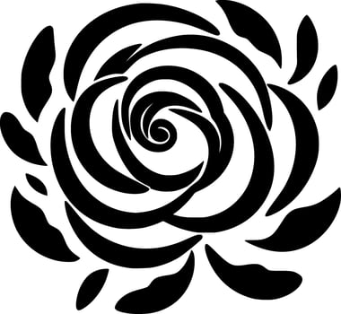 Rose, Minimalist and Simple Silhouette - Vector illustration