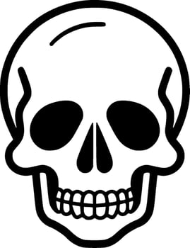Skeleton, Black and White Vector illustration