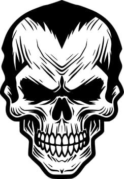 Skull, Minimalist and Simple Silhouette - Vector illustration