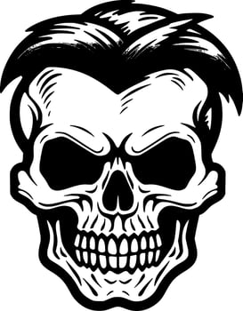 Skull - Minimalist and Flat Logo - Vector illustration