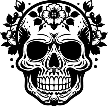 Skull - Minimalist and Flat Logo - Vector illustration