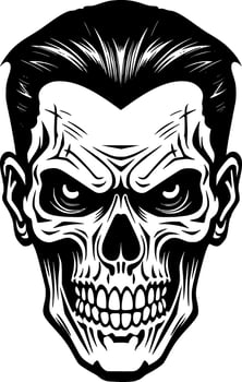 Skull - Minimalist and Flat Logo - Vector illustration