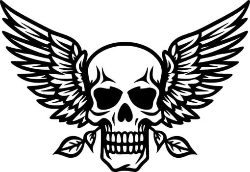 Skull, Minimalist and Simple Silhouette - Vector illustration