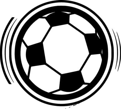 Football, Minimalist and Simple Silhouette - Vector illustration