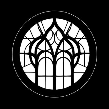 Stained Glass - Minimalist and Flat Logo - Vector illustration