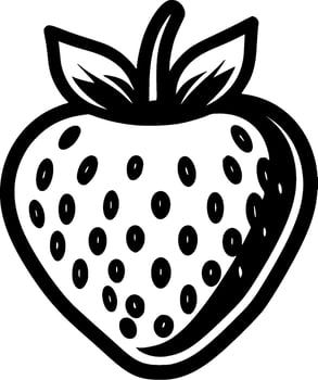 Strawberry - Minimalist and Flat Logo - Vector illustration