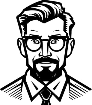 Teacher - Minimalist and Flat Logo - Vector illustration