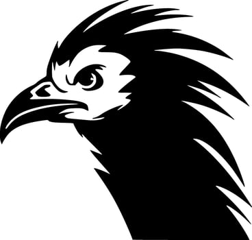 Vulture - Black and White Isolated Icon - Vector illustration