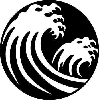 Waves - Minimalist and Flat Logo - Vector illustration