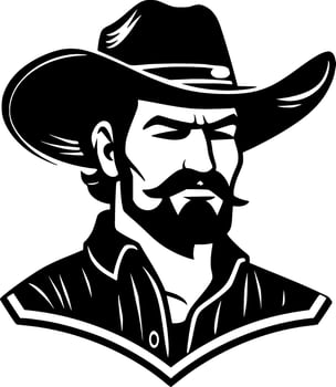 Western - Minimalist and Flat Logo - Vector illustration