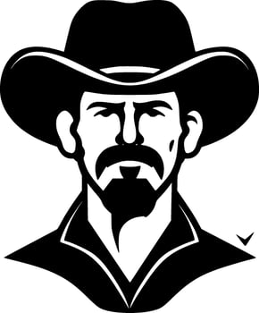 Western, Minimalist and Simple Silhouette - Vector illustration