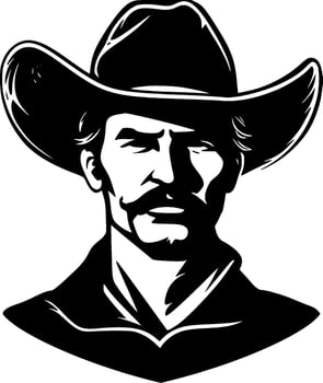 Western, Minimalist and Simple Silhouette - Vector illustration