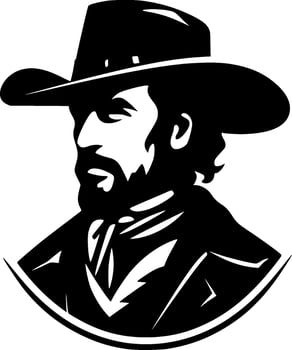 Western - Minimalist and Flat Logo - Vector illustration