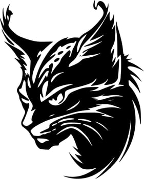Wildcat - Black and White Isolated Icon - Vector illustration