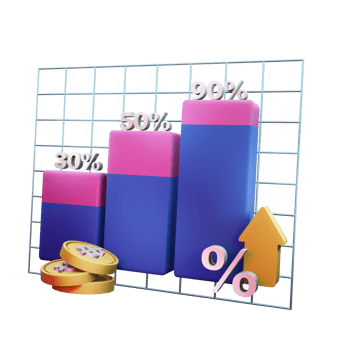 Growth Chart 3D Icon For Business png