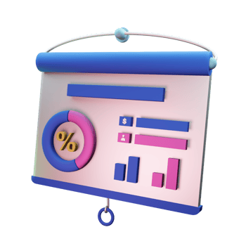 Chart Presentation 3D Icon For Business png