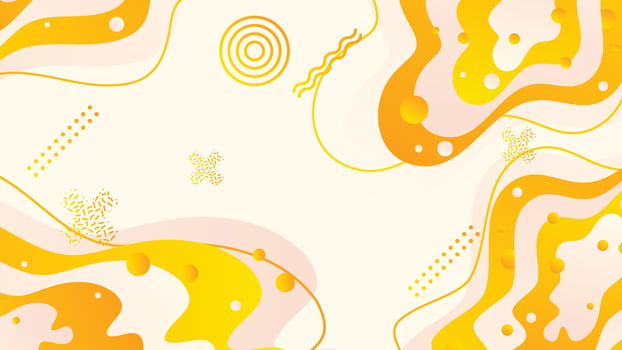 white and yellow dynamic fluid shapes abstract background vector