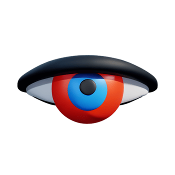 cartoon eyes 3d rendering icon illustration png
