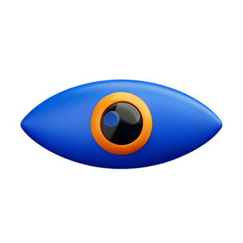 cartoon eyes 3d rendering icon illustration png